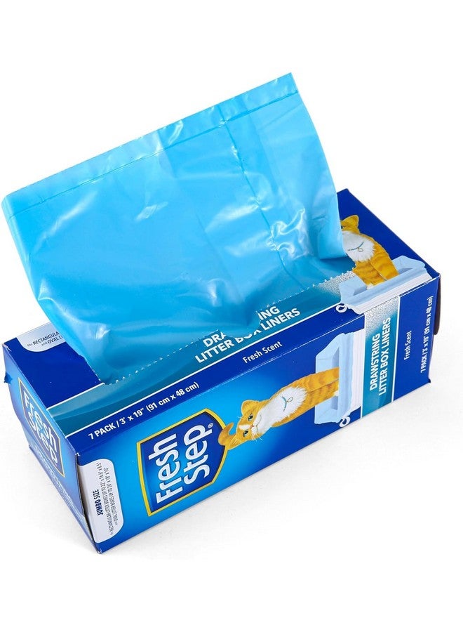 Fresh Step Drawstring Cat Litter Box Liners, Scented, Jumbo Size, 36" x 19" - 7 Count Per Box, 2 Boxes, Kitty Litter Bags, Cat Litter Liners for All Cats to Keep Your Home Clean - Image 5