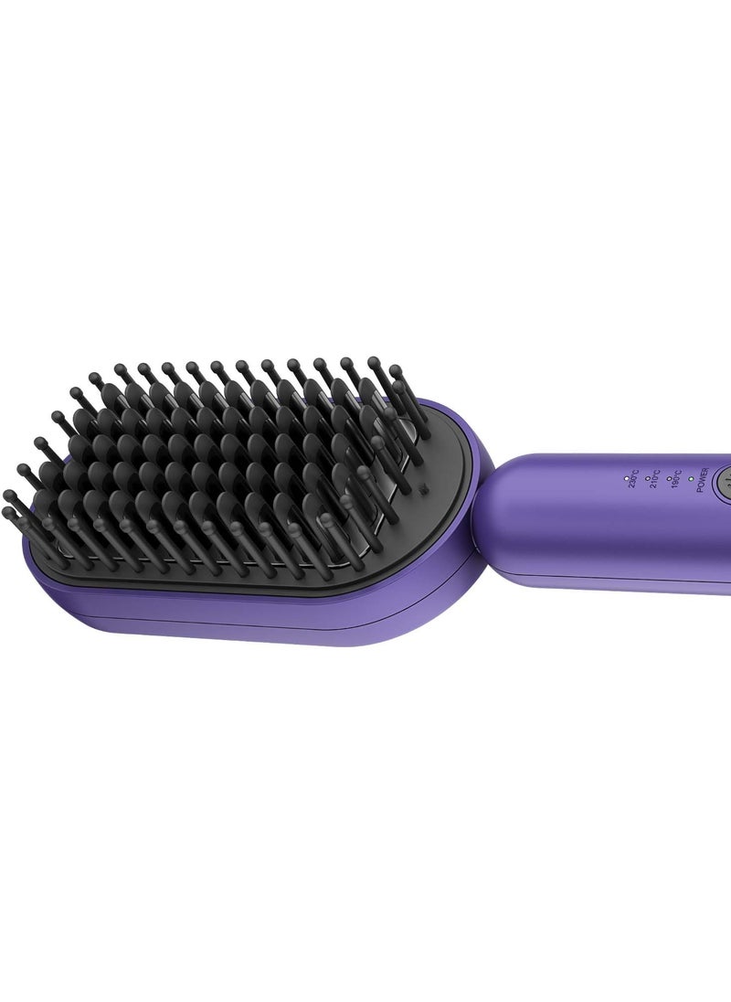 Rush Brush S3 LITE Hair Straightener Brush - Purple