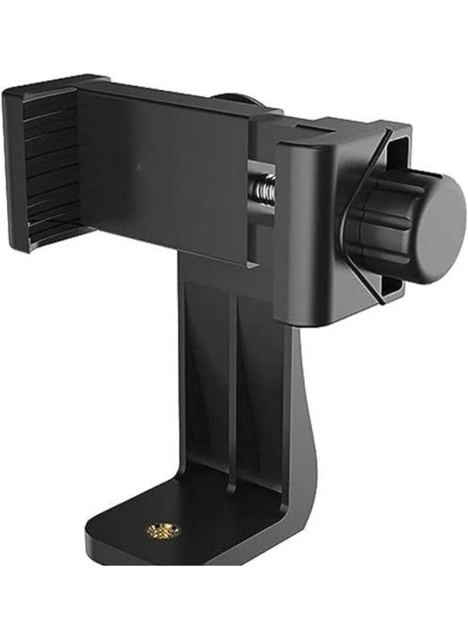 360° Mobile Phone Holder - Adjustable Clamp with Universal 1/4 Screw - Durable Tripod Mount Adapter for Smartphones & Selfie Sticks - Image 1