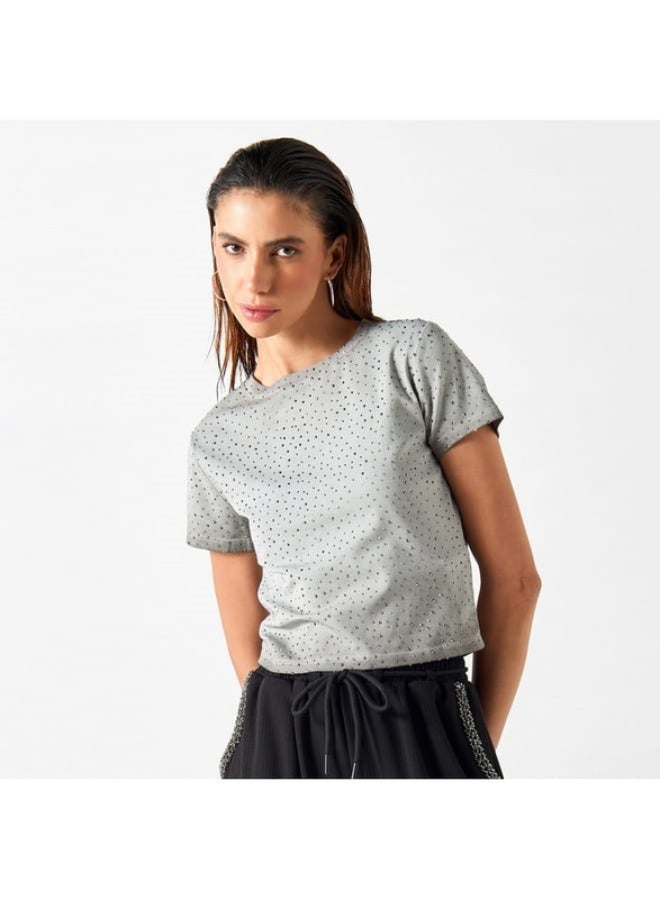 تواكستريمز تيشيرت مزين بأكمام قصيرة من تو إكستريمز - Image 4