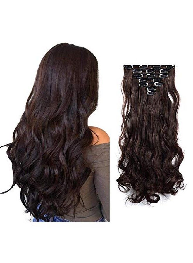 BeatStock 16 clip 6 pcs Curly wavy Hair Extensions For Women In Clip | Hair Extension For Women And Girls (Dark Brown) New Updated Model - Image 2