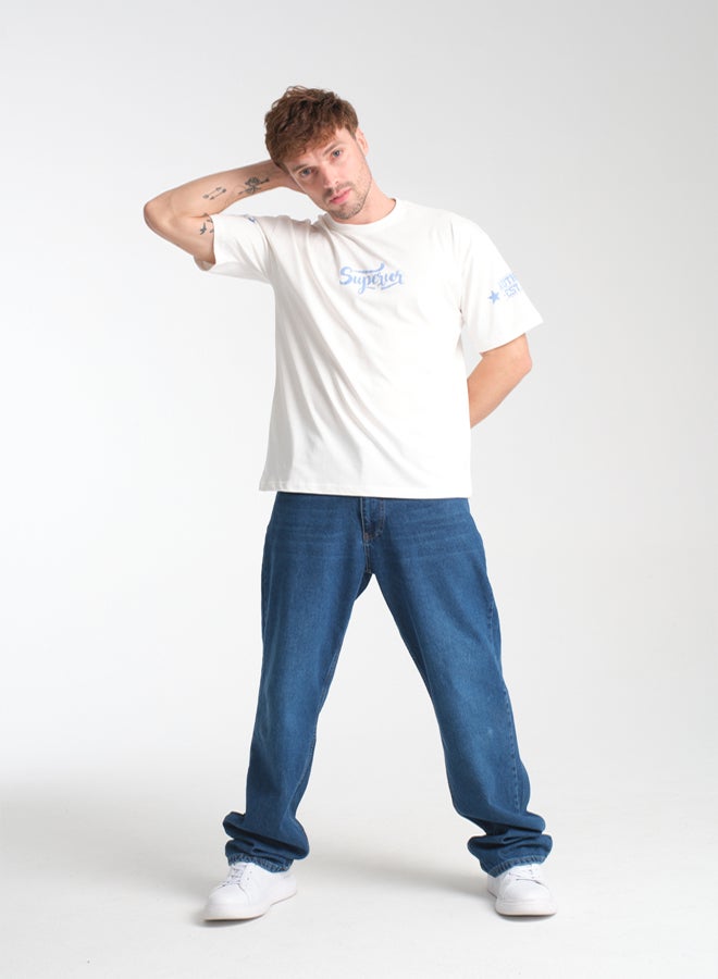 trendyol White Oversize Fluffy Cotton T-shirt - Image 4