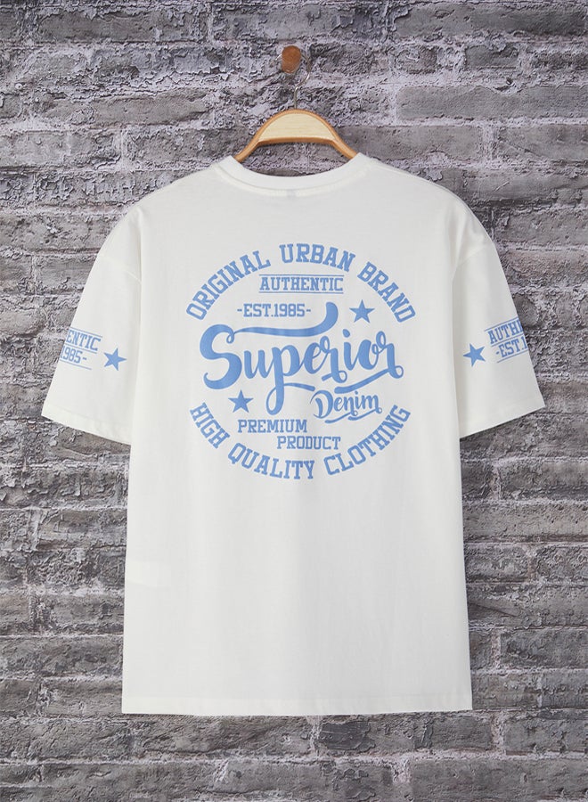 trendyol White Oversize Fluffy Cotton T-shirt - Image 5