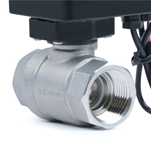 U.S. Solid US Solid Motorized Ball Valve 34 Stainless Steel Ball Valve with Standard Port 936V ACDC 2 Wire Auto Return Setup Normally Closed NC - Image 3
