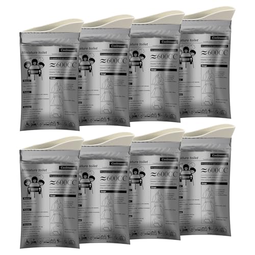 Coolrunner Disposable Urine Bags, 8 Pack Camping Pee Bags for Men Women, Disposable Urinals Vomit Bags for Travel Urinal Toilet Traffic Jam Emergency Portable Toilet for Kids, Patient - Image 1