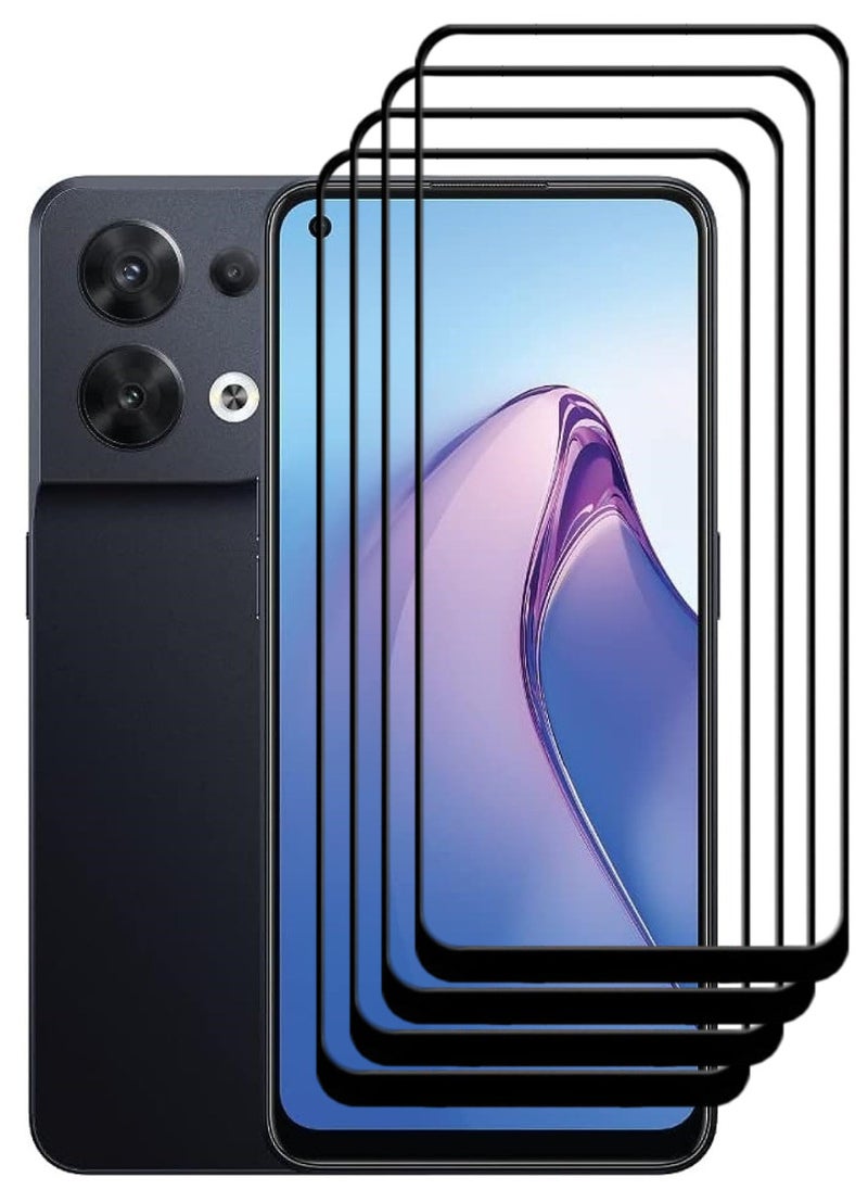 ACLIX 4 Pieces Antistatic ESD Dustproof Premium Quality High Definition Tempered Glass Screen Protector Designed For Oppo Reno8 - Image 1