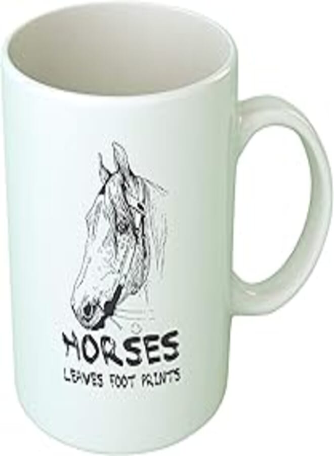 Upteetude Horse Coffee Mug - White