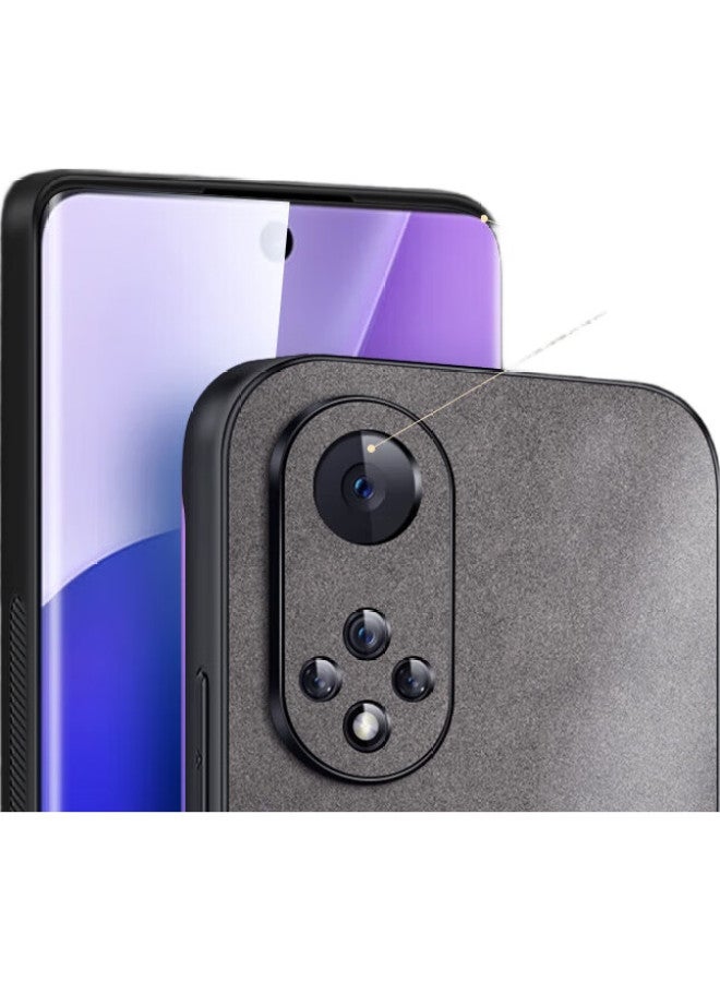 Shangsu, Suitable For Huawei Nova 9 Phone Case, Nova 9 Protective Cover, Shockproof, Full Lens Protection, Soft Shell, Simple Luxury, Lambskin Silicone Outer Case, Women'S And Men'S Leather Case, Gray - Image 3