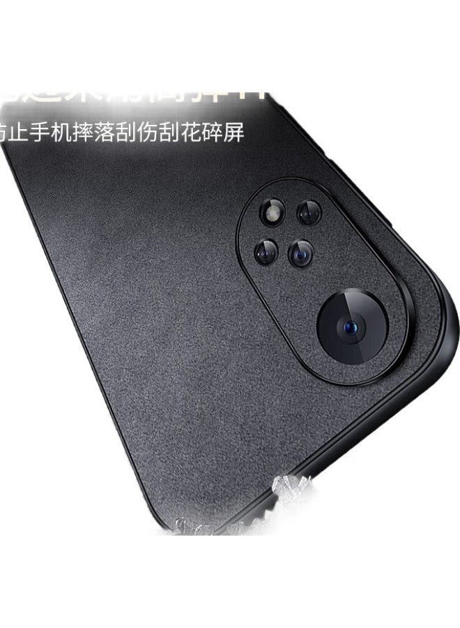 Shangsu, Suitable For Huawei Nova 9 Phone Case, Nova 9 Protective Cover, Shockproof, Full Lens Protection, Soft Shell, Simple Luxury, Lambskin Silicone Outer Case, Women'S And Men'S Leather Case, Gray - Image 1
