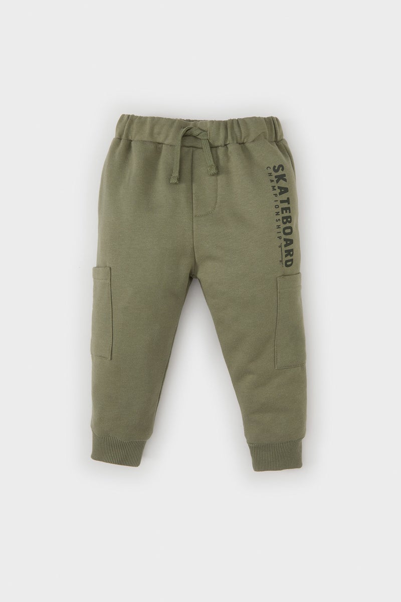 DeFacto Baby Boy Elastic Waist Leg Printed Sweatpants  - Image 1