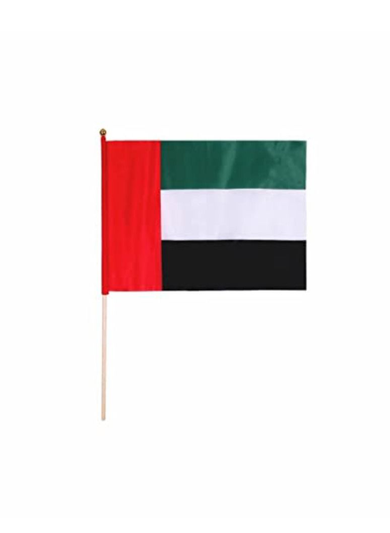 يوويل 12 قطعة من أعلام الإمارات مع عصا خشبية متعدد الألوان 45x30 سنتيمتر