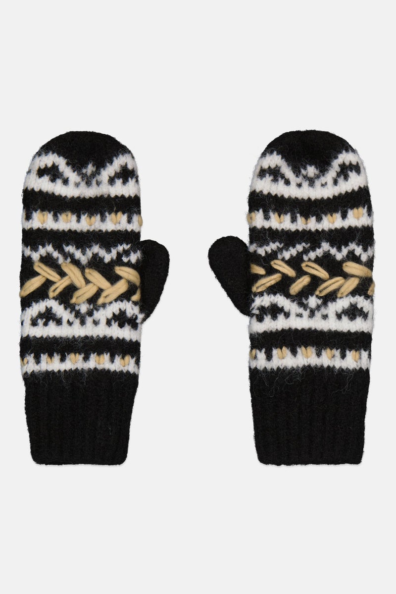 Reserved Women 1 Pairs Knitted Gloves, Black - Image 1