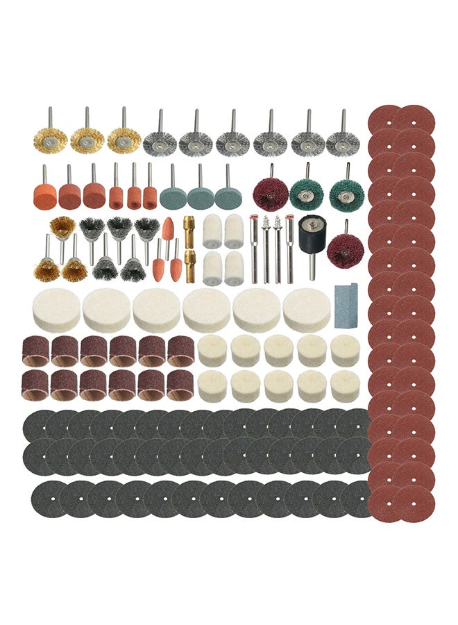 347-Piece Grinding Sanding Polishing Rotary Tool Set Multicolour 16 x 16 x 4cm - Image 1