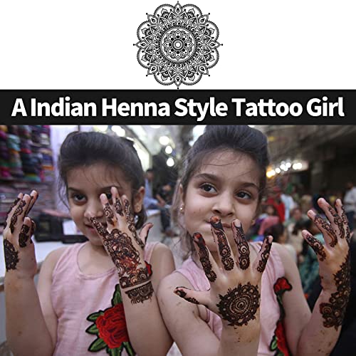 Yomagine Temporary Tattoos Kit, 4Pcs Semi Permanent Tattoo Paste Cones, India Body DIY Art Painting for Women Men Kids, Summer Trend Freehand Plaste with 3 Colors,20Pcs Adhesive Stencil,1Pc Bottle,4Pcs Nozzles - Image 5