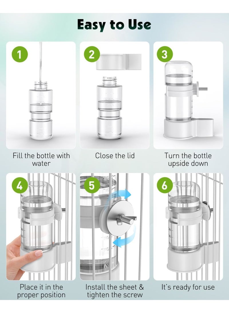 SYOSI Bird Water Dispenser, Automatic Parrot Water Feeder for Cage, Durable Plastic Bird Drinker for Parakeet Cockatiel Budgie and Lovebirds, Easy to Install and Refill for Daily Hydration - Image 4