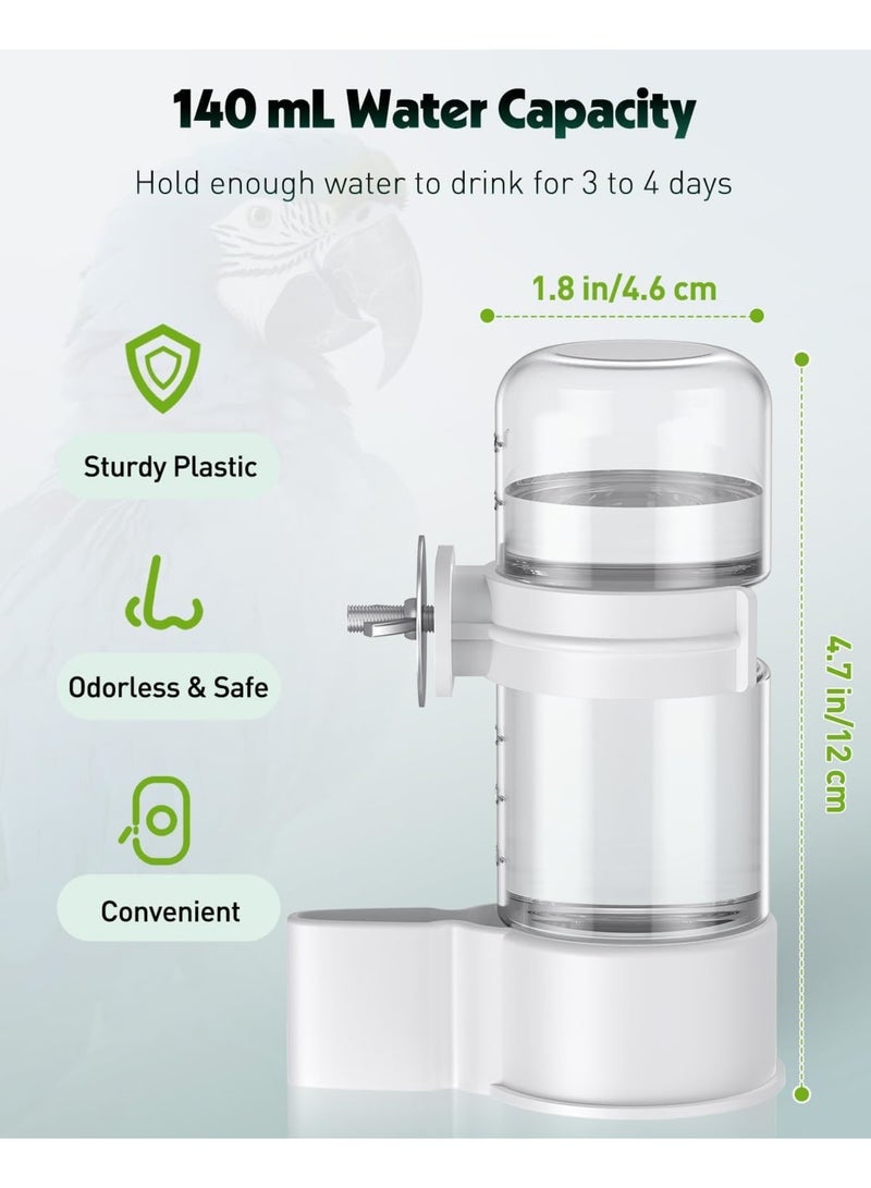 SYOSI Bird Water Dispenser, Automatic Parrot Water Feeder for Cage, Durable Plastic Bird Drinker for Parakeet Cockatiel Budgie and Lovebirds, Easy to Install and Refill for Daily Hydration - Image 2