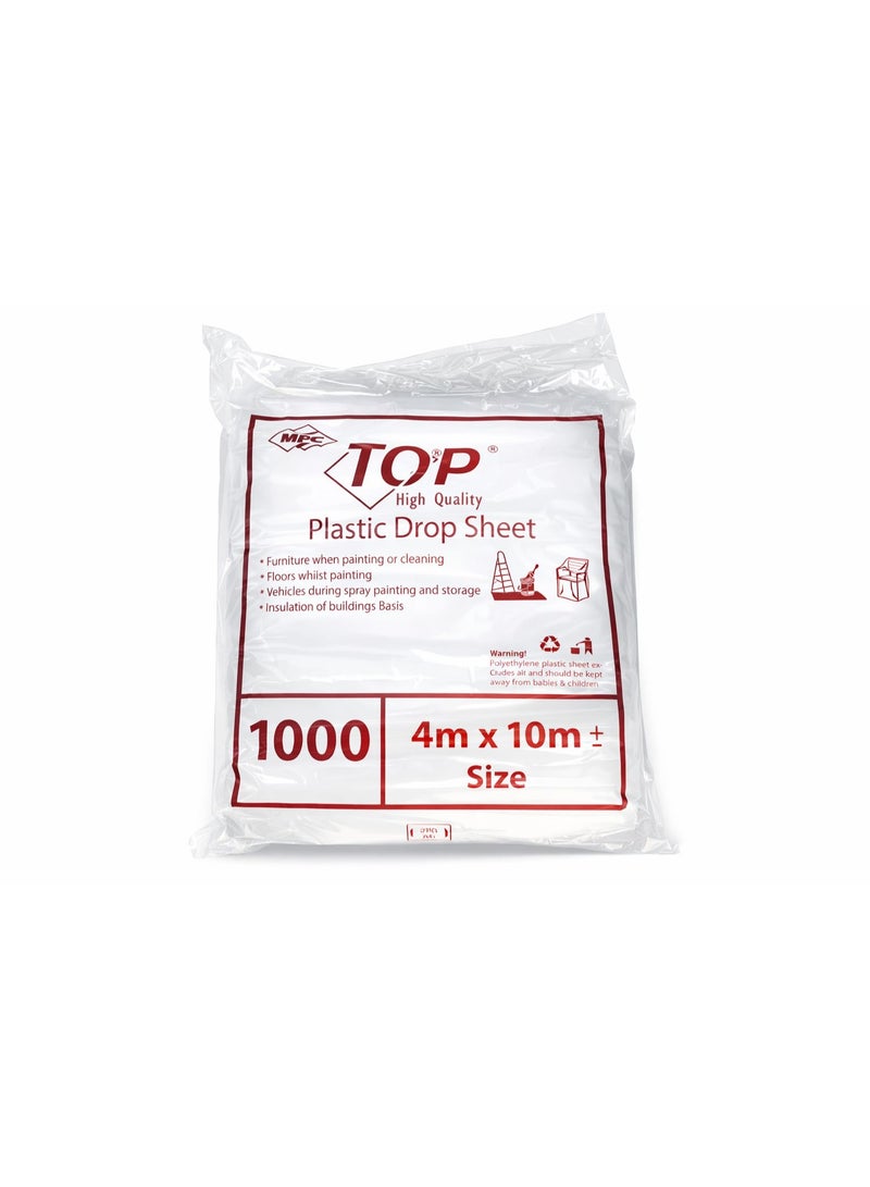 Floor Protection Plastic Sheet for Painting & Cleaning – 4x10m Size – Multiple Thickness Options (Light / Medium / Heavy Duty) - Image 2
