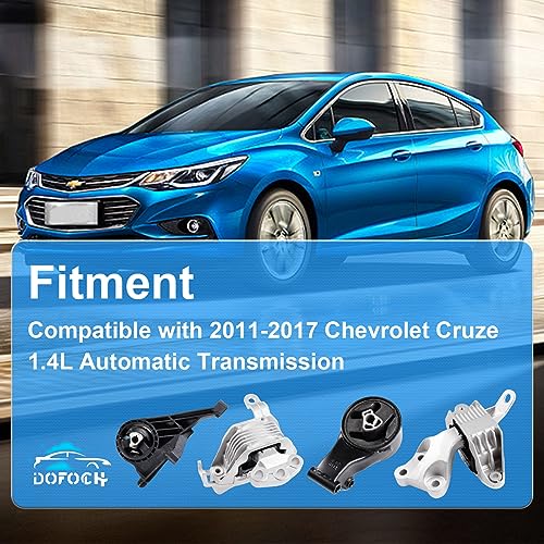 DOFOCH Engine Motor Mount & Transmission Mount Set Compatible with 2011-2017 Chevrolet Cruze 1.4L Automatic Transmission 4PACK Replaces# A5430 A5510 A5563 A5579 - Image 3