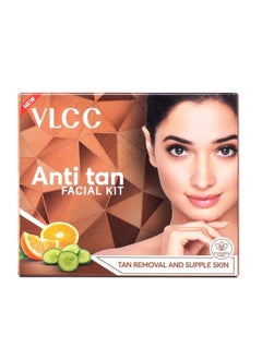 VLCC VLCC Anti Tan Facial Kit - 60 g | Power of 25 Vital Ingredients | Fights Sun Tan, Dark Spots, and Sun Spots | Even Nourishes and Protects Skin from UV Rays.  - Image 1