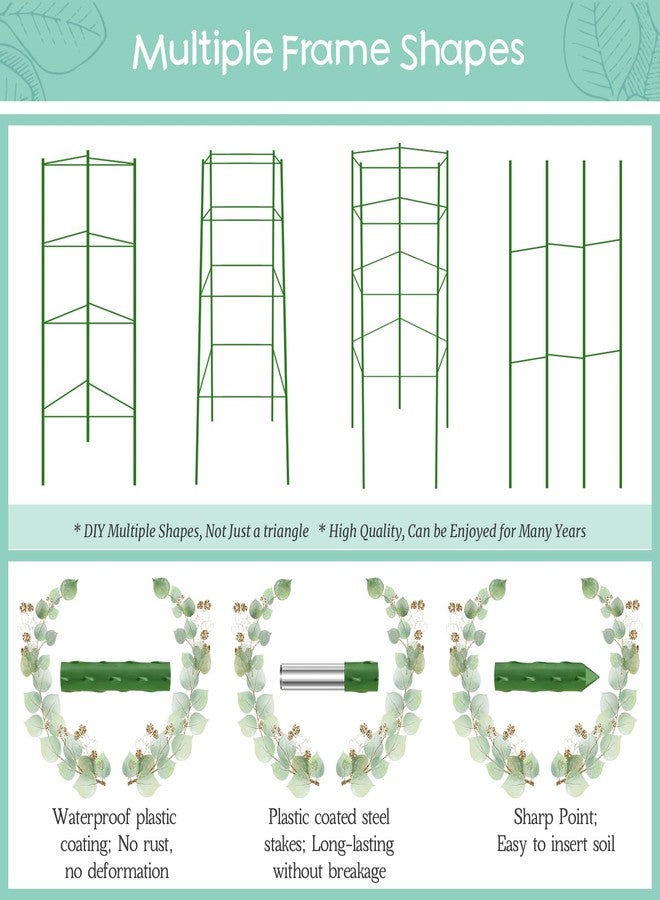 Legigo 4-Pack Tomato Cage for Garden Plant Support- Up to 63inch Garden Stakes Tomato Cage, Tomato Trellis for Potted Plants, Tomato Cages Plant Stakes for Climbing Vegetables Plants Flowers - Image 5