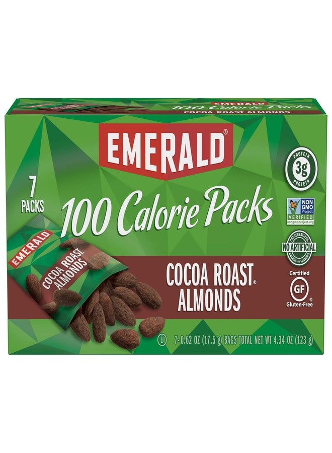 Emerald Nuts Cocoa Roast Almonds, 100 Calorie Packs, 7 Count (Pack of 12) - Image 1