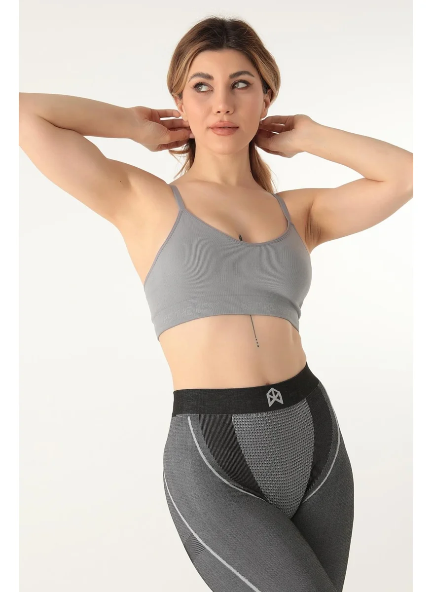 دو رى مى Seamless Knitted Cupless Sports Bra