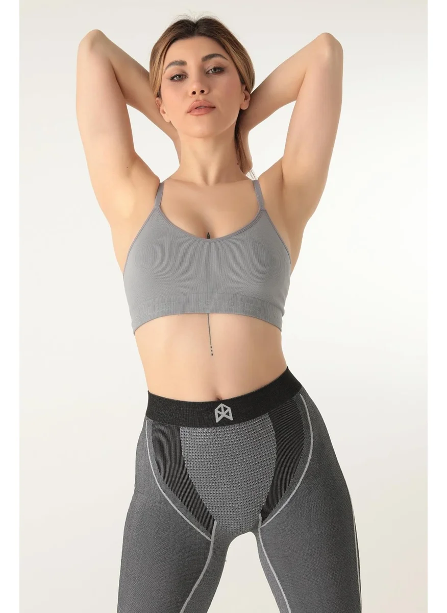 دو رى مى Seamless Knitted Cupless Sports Bra