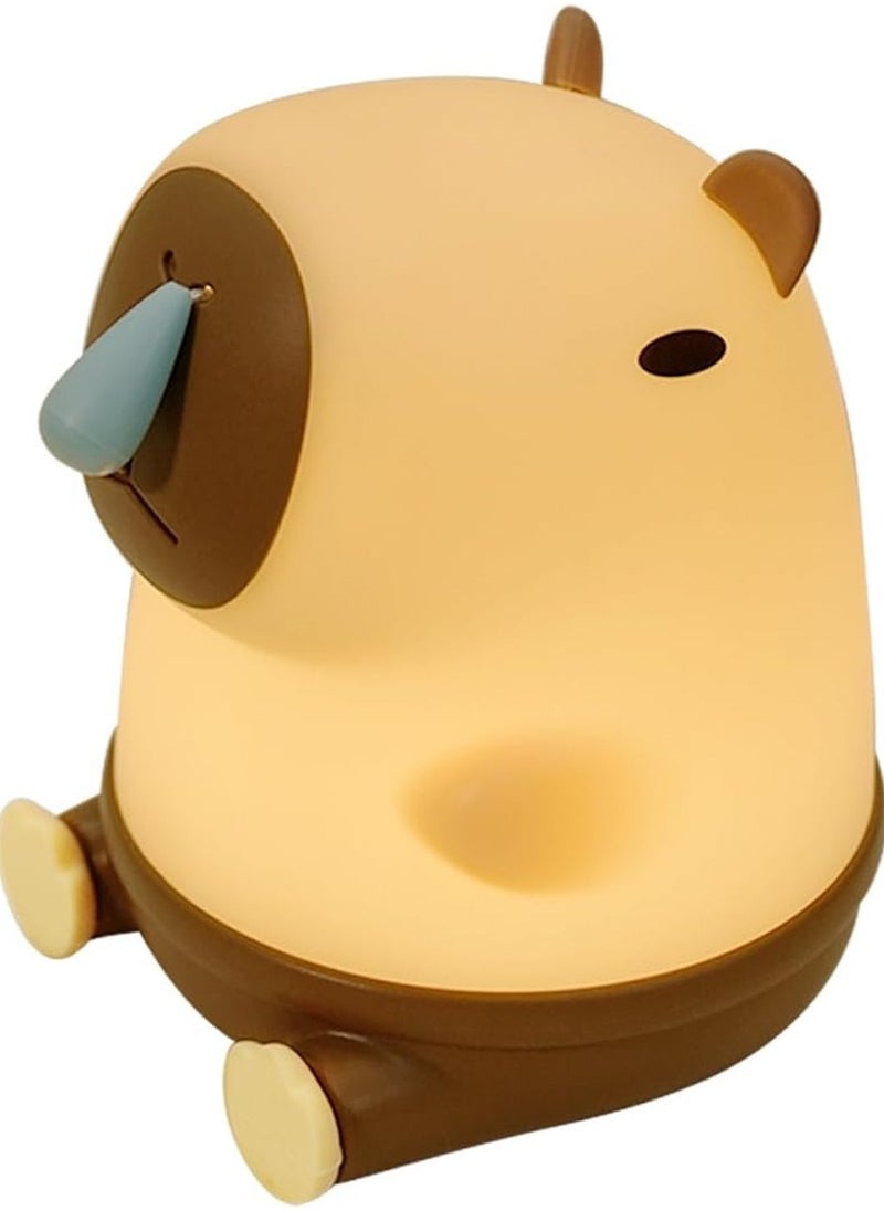 LOOPITYS night light, capybara night light with snot, children's birthday gift, suitable for bedrooms, nurseries and children's rooms,moveable table lamp softlight to sleep  - Image 1