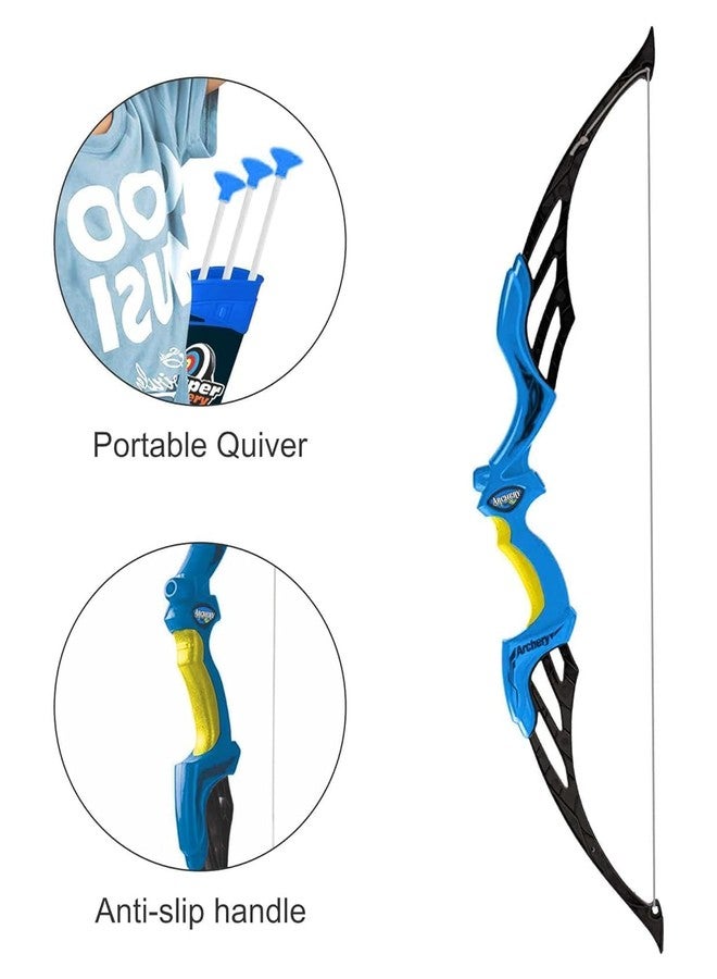 PANCHANI Outdoor/Indoor Archery Set for Kids/Bow and Arrow Target Practice Set/Quiver for Boys Girls Age 3 Years Plastic Toy Multicolour (Blue) - Image 3