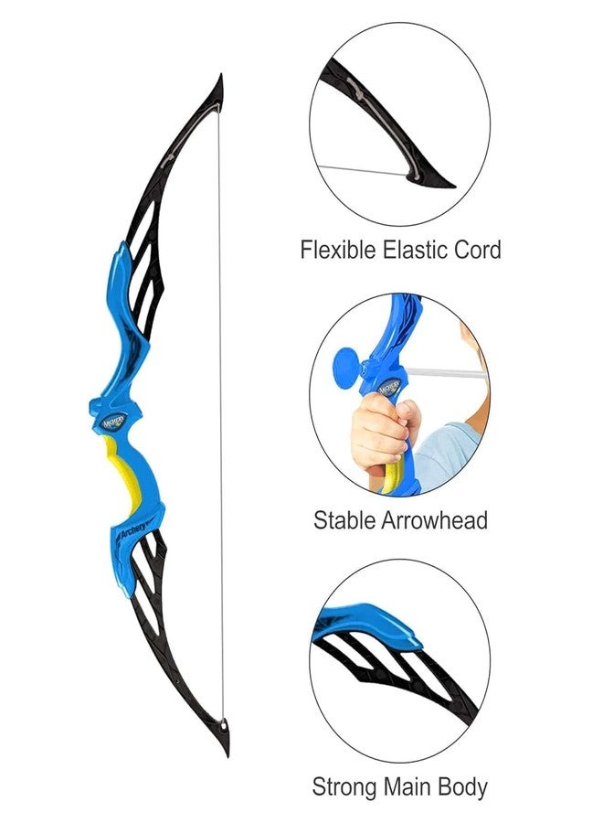 PANCHANI Outdoor/Indoor Archery Set for Kids/Bow and Arrow Target Practice Set/Quiver for Boys Girls Age 3 Years Plastic Toy Multicolour (Blue) - Image 2