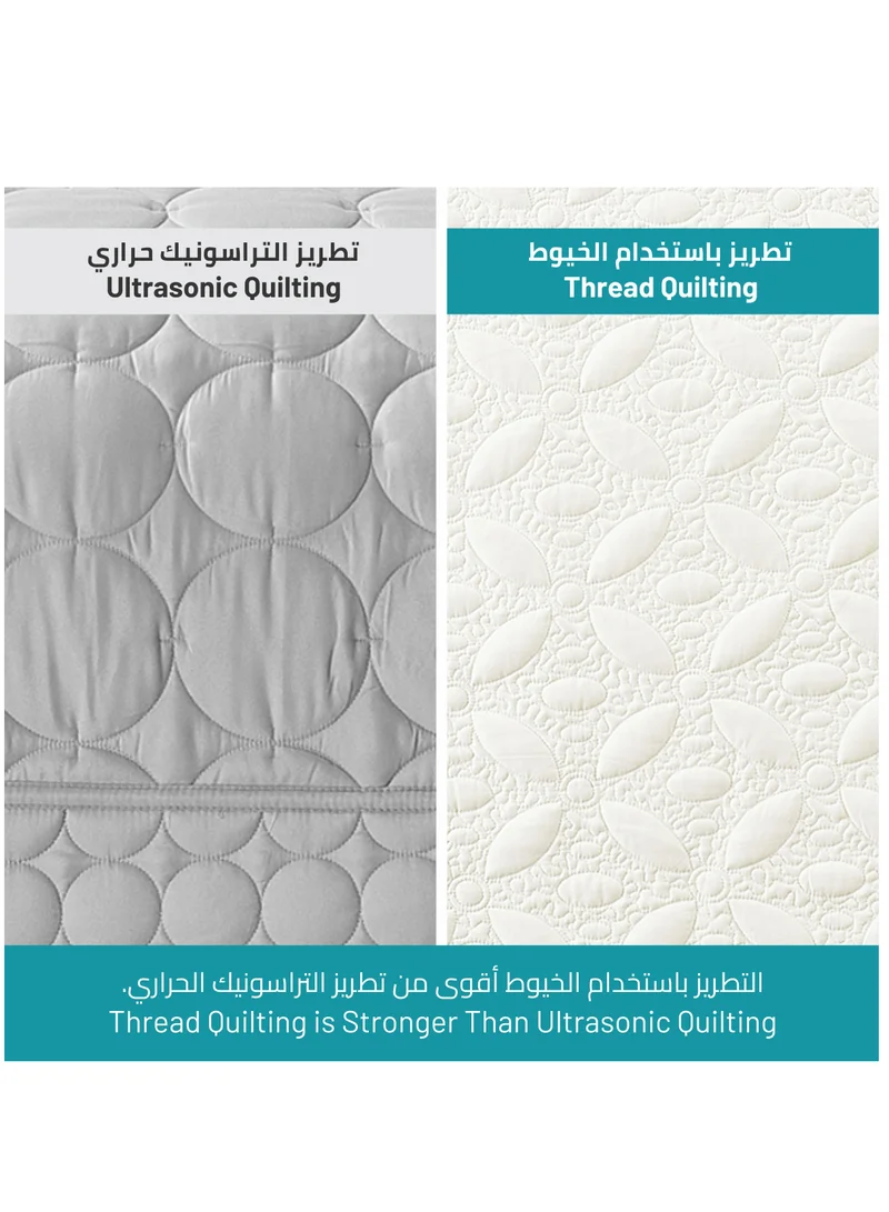 Donetella Quilt Set 6-Pcs King Size Reversible Bedspread Coverlet Set Compressed Comforter Soft Bedding Cover With Matching Fitted Sheet Pillow Shams Pillow Cases Cream