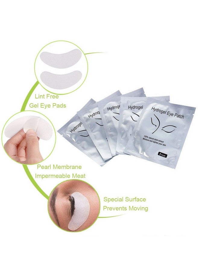 Qleng Qleng 110 Pairs Eyelash Extension Gel Patches Kit, Lash Extension Lint Free Under Hydrogel Eye Mask Pads Beauty Tool with Transparent Cosmetic Bag - Image 4