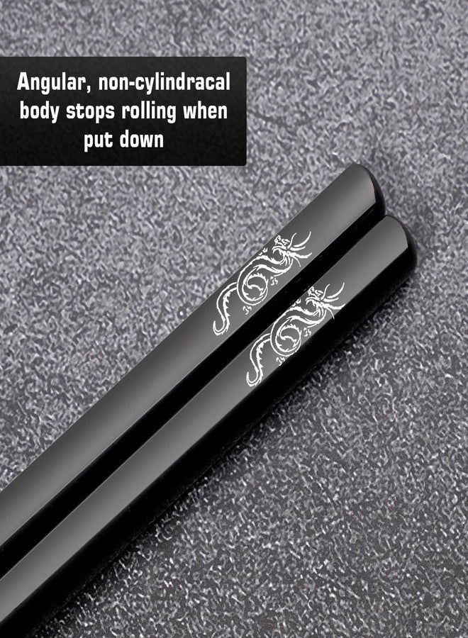 Youda 99.8% Pure TITANIUM Chopsticks 1 Pairs with Black Carrying Case Ultralight and Reusable Chopsticks for Camping, Home, Travel - Image 3