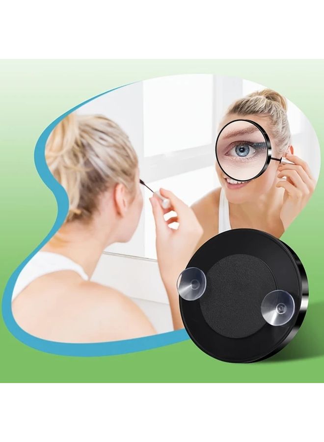 30X Magnifying Mirror With Tweezers Eyebrow Razor And Suction Cups Beauty Travel Set - Image 2