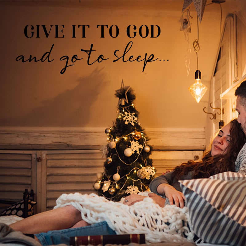 SUPERDANT Wall Decals Give It to God Quotes Wall Stickers Vinyl Art Decor Stickers DIY Saying Vinyl Art Decal Sticker Home Decoration for Living Room Bedroom Kitchen School Dormitory Wallpaper Decor - Image 4