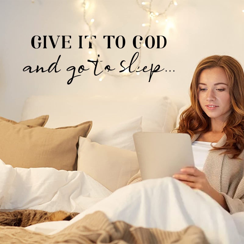 SUPERDANT Wall Decals Give It to God Quotes Wall Stickers Vinyl Art Decor Stickers DIY Saying Vinyl Art Decal Sticker Home Decoration for Living Room Bedroom Kitchen School Dormitory Wallpaper Decor - Image 5
