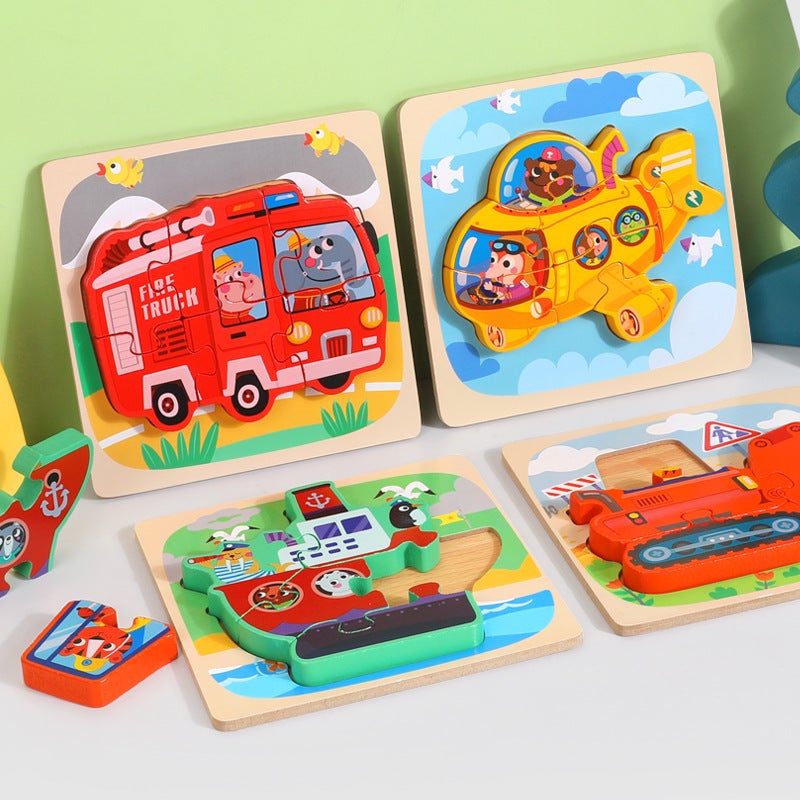 Baby Children Wooden Three-Dimensional 3D Advanced Puzzle Baby Early Education And Intelligence Training Hand-Eye Toys For Boys And Girls - Image 4