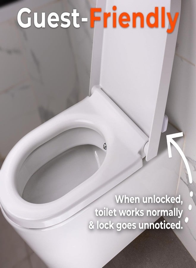 Firstblow Baby Safety Toilet Seat Lock for Kids (2 Pack) | Child Proof Toilet Lid Lock with Strong 3M Adhesive | One-Hand Operation | Durable ABS Plastic - Image 5