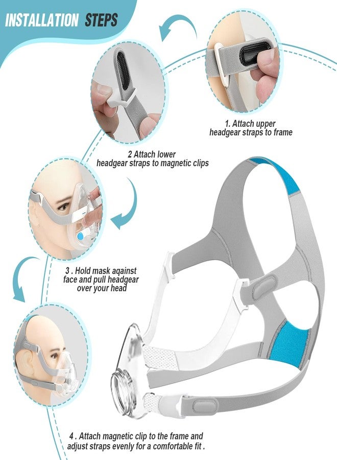 YONCOZY Replacement Headgear for N20 Mask - Headgear Supplies Compatible with N20 Strap Included 2PCS Magnetic Clips - One Size Fit All - Image 4