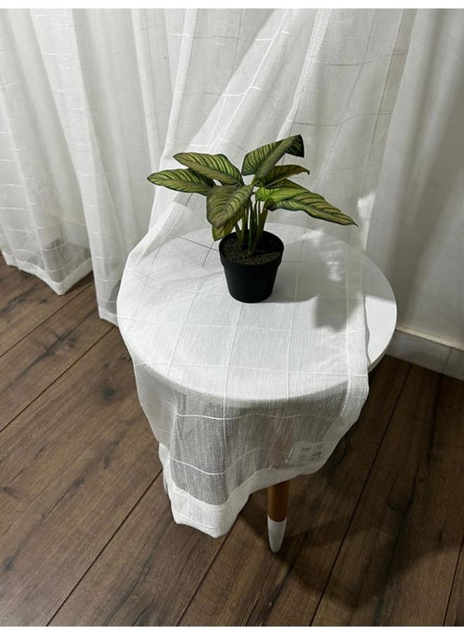 Cartela Curtains Sheers Curtains Linen -code 124-Color 1  (1 Panel )  Grommet  - Image 1