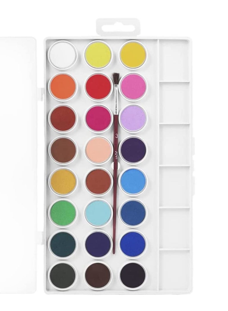 JOVI مجموعة ألوان مائية مكونة من 24 قطعة مع فرشاة - Image 2