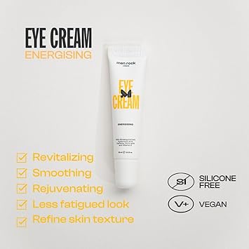 Men Rock Mens Eye Cream with Hyaluronic Acid for Dark Circles Reduce Puffiness Energizing Caffeine Eye Cream with Ginseng Extract 15ml from Men Rock - Image 2