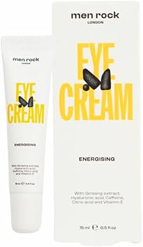 Men Rock Mens Eye Cream with Hyaluronic Acid for Dark Circles Reduce Puffiness Energizing Caffeine Eye Cream with Ginseng Extract 15ml from Men Rock - Image 1