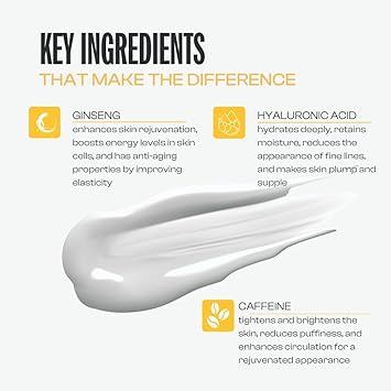 Men Rock Mens Eye Cream with Hyaluronic Acid for Dark Circles Reduce Puffiness Energizing Caffeine Eye Cream with Ginseng Extract 15ml from Men Rock - Image 3