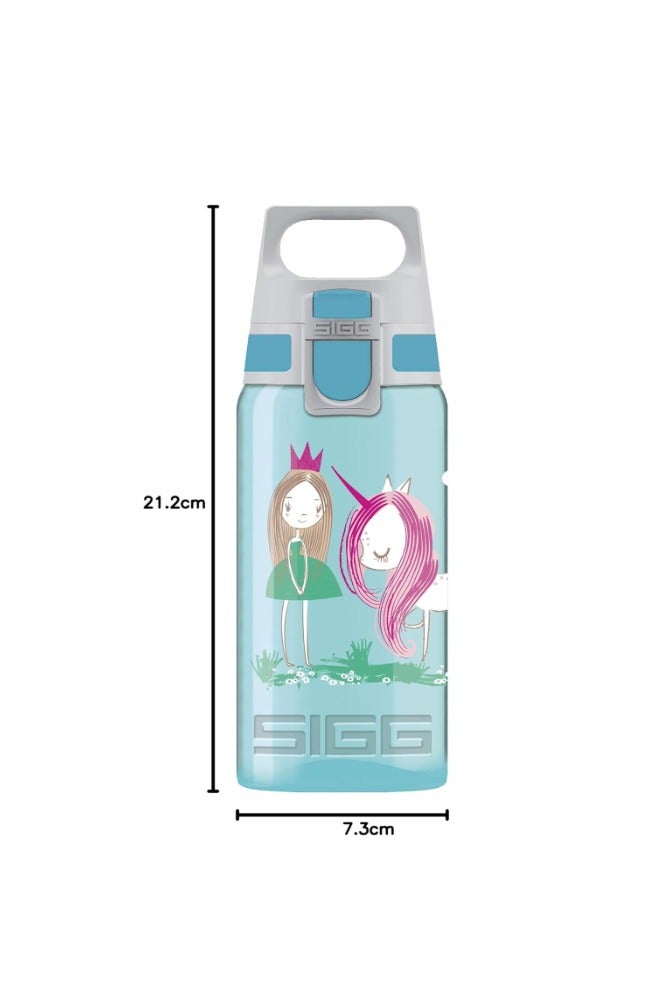 SIGG Viva One Kids Water Bottle 0.5L – “Believe in Miracles” Design – Light Blue – Leakproof, BPA-Free, Dishwasher Safe – Suitable for Carbonated Drinks – Ideal for School, Sports & Outdoor Use - Image 3
