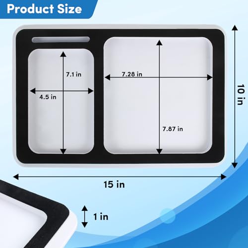 VEITHI Boat Dash Pad, Anti-Slip Boat Dash Organizer Perfect for Fishing Boat Center Consoles, EVA Foam Boat Dash Accessory,Car Dash Grip Pad for Cell Phone(White/Black) - Image 3