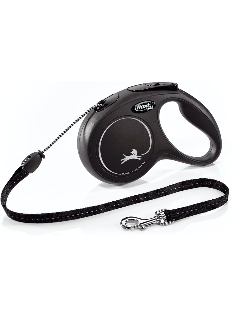 Flexi New Classic Retractable Dog Leash (Cord), 16 ft, Medium, Black - Image 1