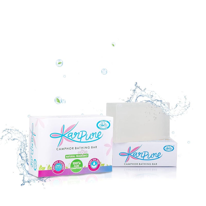 Cycle Karpure Camphor Bathing Bar Moisturising Soap No ParabenSilicone Pack Of 2 - Image 1