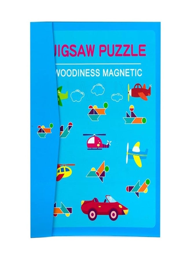 LAALIYA Magnetic Tangram Puzzle Book for Kids | Wooden Shape Matching & Brain Teaser Activity Set | Educational Travel Puzzle Game for Ages 3-10 | Mind Development & Logic Building Toy - Image 1