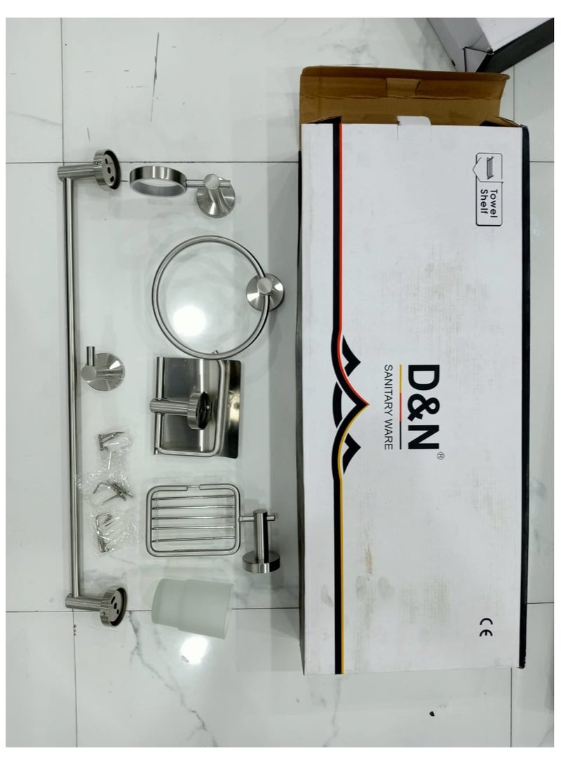 D&N Elegant Space-Saving Wall-Mounted Bathroom Towel Shelf - Durable, Modern Storage Solution with Ample Space and Rust-Resistant Finish - Image 4